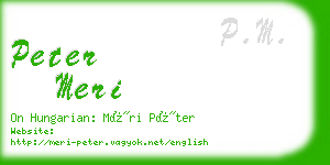 peter meri business card